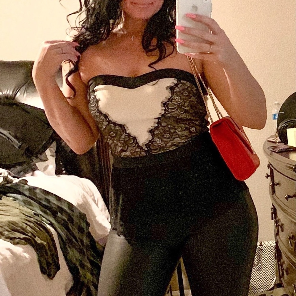 Strapless Heart Shaped Lace Top